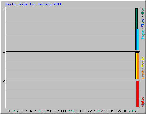 Daily usage for January 2011
