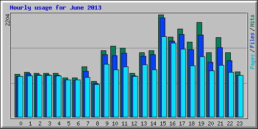 Hourly usage for June 2013