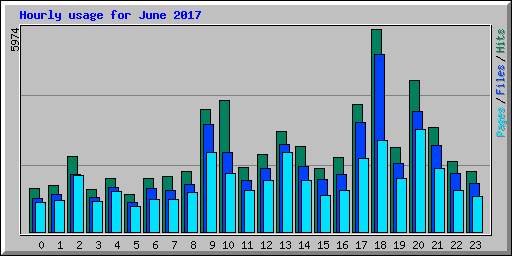 Hourly usage for June 2017