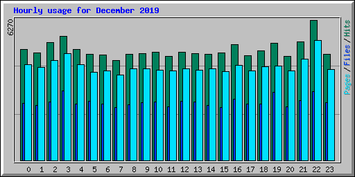 Hourly usage for December 2019