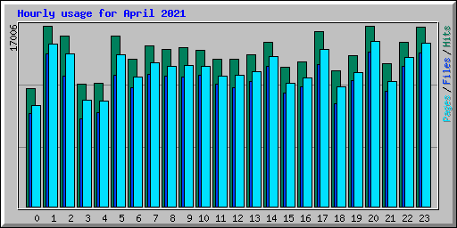Hourly usage for April 2021