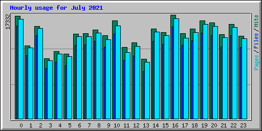 Hourly usage for July 2021