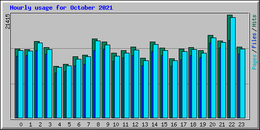 Hourly usage for October 2021