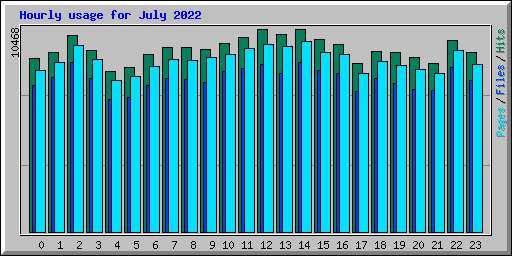 Hourly usage for July 2022