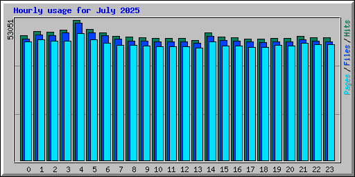 Hourly usage for July 2025