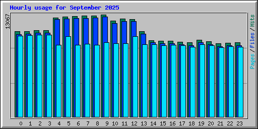 Hourly usage for September 2025